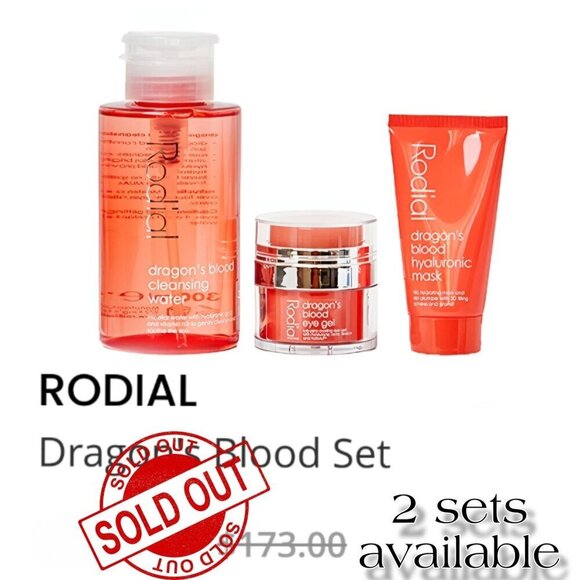Rodial ✦ Dragon’s Blood Skincare Set ✦ Eye Gel Cleansing Water Hyaluronic Mask - Picture 9 of 10